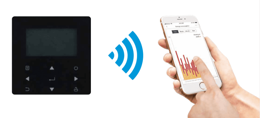 Midea M Therma Arctic juhtpult ja mobiiliapp