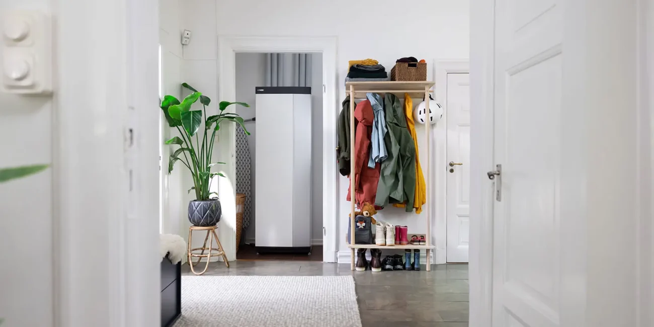 Nibe S1256 soojuspump paigaldatud hoone panipaika